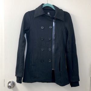 MPG black jacket in a military style and jersey material